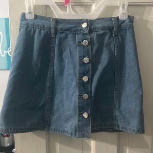 Blue Jean skirt with buttons
